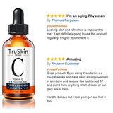 TruSkin Vitamin C Serum for Face with Hyaluronic Acid, Vitamin E, Witch Hazel, 1 fl oz