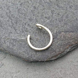 Faux Clip-On Nose Ring 20g - 925 Sterling Silver - No Piercing Needed