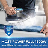 PurSteam Professional Grade 1800-Watt Steam Iron with Digital LCD Screen, 3-Way Auto-Off