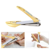 Nail Clippers with Gift Box, Manicure Nail Cutter Stainless Steel Finger Toenail Clipper Mantis Design for Men Women Kids(L-Gold)