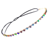 Rosemarie & Jubalee Women's Sparkly Crystal Rhinestone Stretch Elastic Headband Hair Accessory