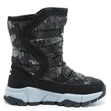 GUBARUN Boys Snow Boots Kids Outdoor Warm Shoes Waterproof (Black1, 5.5)