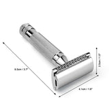 CHARMMAN Classic 3-piece Double Edge Safety Shaving Razor, 1 Razor + 10 pcs Super Stainless Blades + Luxurious Packaging