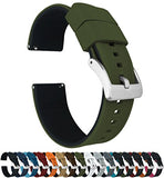 18mm Army Green/Black - Barton Elite Silicone Watch Bands - Quick Release