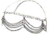 V G S Eternity Fashions Head Jewelry ~ Silvertone Head Chain with Crystals Headband (Ihc1019-sil)