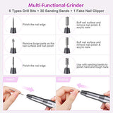 Electric Nail Drill- Professional Portable Manicure Pedicure E-file Kit with Acrylic