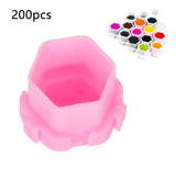 200Pcs Tattoo Ink Cups Honeycomb Shape Pigment Holder Cups Permanent Makeup Supplies Small Pigment Container Tattoo of Body Art Ink