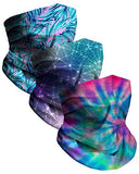 Festival Trippy Breathable Neck Gaiter Half Face Cover Cool Skiing Mask Bandana
