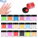 Acrylic Powder, MTMKQ 18 Colors Acrylic Nail Art Tips UV Gel Powder Dust Design