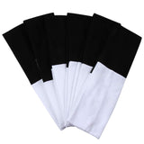 Headbands Hairband Cotton Soft and Stretchy Elastic Solid Color 6 Pcs Per Lot (Black/White)
