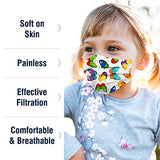 WeCare Kids Face Masks 50 Pack, Butterfly Print Masks, Individually Wrapped