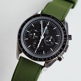 18mm Army Green/Black - Barton Elite Silicone Watch Bands - Quick Release