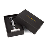 CHARMMAN Classic 3-piece Double Edge Safety Shaving Razor, 1 Razor + 10 pcs Super Stainless Blades + Luxurious Packaging