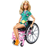 Barbie Fashionistas Doll #165, with Wheelchair & Long Blonde Hair Wearing Tropical