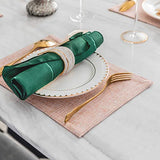 Home Brilliant Placemats Set of 4 Heat Resistant Dining Table Place Mats for Kitchen Table