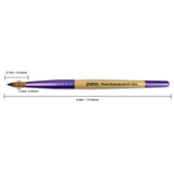 Pana (Size # 6) New Limited Edition Beige Purple Wood Handle USA 100% Pure Kolinsky Hair Acrylic Nail Brush (Purple Ferrule Round Shaped Style)