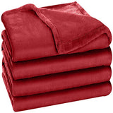 Utopia Bedding Fleece Blanket Twin Size Burgundy 300GSM Luxury Bed Blanket Fuzzy