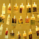 40 LEDs 20 Photo Clips String Fairy lights Battery Powered Decoration for Living Room