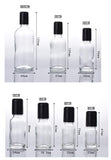 3Pcs 100ML Clear Glass Empty Refillable Roll-On Bottles with Stainless Steel Roller Ball and Black Cap Essential Oil Perfume Eye Essence Fluid Cosmetic Containers Dispense Sample Vials for Beauty