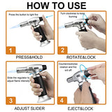Sondiko Butane Torch, Culinary Torch Refillable Kitchen Butane Torch Lighter