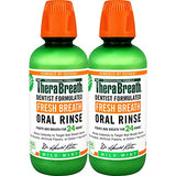 TheraBreath Fresh Breath Oral Rinse, Mild Mint, 16oz Bottle (Pack of Two)