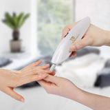 TOUCHBeauty Electric Nail File Drill Buffer Polisher Set with LED Light, 5in1 Professional Manicure Pedicure Set, Fingernail Toenaill Care Tools Cordless Battery Operated Golden TB-1333