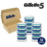 Gillette5 Men's Razor Blade Refills, 12 Count