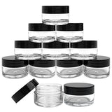 Beauticom 12 Piece 20g/20ml USA Acrylic Round Clear Jars with Lids for Lip Balms