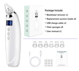 Blackhead Remover Vacuum Electric - Pore Vacuum Facial Pore Cleaner Acne Comedone Extractor Tool for Women & Men Kit w/ 6 Removable Probes 6 Adjustable Suction Treatment LCD Display