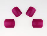 ArtPlus 24pcs x 3 (3-Pack) Deep Rose Glue on False Nails Full Cover Short and Small with Upgraded Super Adhesive Tabs and 2g Spare Glue Press on Fake Nails Set