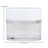 Beauticom High-Graded Quality 7 Grams/7 ML (Quantity: 48 Packs) Thick Wall Crystal Clear Plastic LEAK-PROOF Jars Container with White Lids for Cosmetic, Lip Balm, Lip Gloss, Creams, Lotions, Liquids