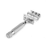 CHARMMAN Classic 3-piece Double Edge Safety Shaving Razor, 1 Razor + 10 pcs Super Stainless Blades + Luxurious Packaging