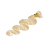 613 Blonde Hair Bundles Weft Unprocessed Brazilian Virgin Human Hair Weave Grade 7A Quality Brazilian Hair Extensions 10-24inch Weave Weft Thick Body Wave 22" / 22 inch #613 Bleach Blonde 100g