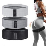 Booty Bands, Resistance Bands, 3 Levels Exercise Bands for Legs and Butt (Grays)