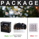 Guddl Outdoor String Lights 25ft Patio Lights with 27 G40 Bulbs (2 Spare) Connectable