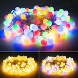 33 Feet 100 Led Globe Ball String Lights, USB Fairy String Lights Plug in, 8 Modes