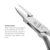 p183 - Tower Point Pedicure Ingrown Toenails Nippers FINOX Surgical Steel Toe Nail Corner Cutters and Nails Nipper German Stainless Podiatry Tool in Leather GERmanikure