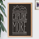 U Brands Chalkboard, 17 x 23 Inches, Oak Frame (310U00-01)