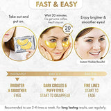 24K Gold Eye Mask– 20 Pairs - Puffy Eyes and Dark Circles Treatments – Look Less Tired