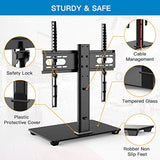 PERLESMITH Universal TV Stand - Table Top TV Stand for 37-55 inch LCD LED TVs - Height