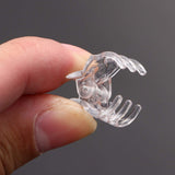 LEORX 60pcs Mini Hair Claw Transparent Small Resin Hair Jaw Clip Non-slip Hair Barrettes for Hair Styling, 1.5cm