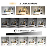 Clip Light Reading Lights - QQAPPU 24 LED USB Desk Lamp with 3 Color Modes