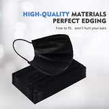 Face Masks for Protection 3-ply Colorful Disposable Safety Mask (Black)