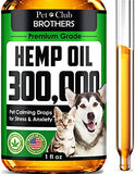 PETCLUBBROTHERS B Hemp Oil for Dogs & Cats 300,000 - Premium Hemp Seed Oil