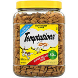 TEMPTATIONS Classic Crunchy and Soft Cat Treats Tasty Chicken Flavor, 30 Oz. Tub