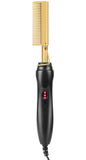 Hot Comb Hair Straightener, Electric Heating Comb, Portable Travel Anti-Scald Beard Straightener Press Comb, Ceramic Comb Security Portable Curling Iron Heated Brush