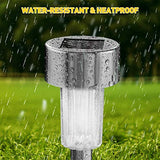 Solar Lights Outdoor, 12Pack Stainless Steel Outdoor Solar Lights - Waterproof, LED
