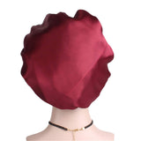 Ever Fairy Polyester Night Cap,Women Curly Girl Slap Headwear Sleep Slouchy Bonnet Cap with Premium Width Elastic Band