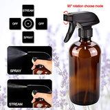 Glass Spray Bottle, Bontip Amber Glass Spray Bottle Set & Accessories