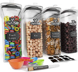 Cereal Container Storage Set - Airtight Food Storage Containers, Kitchen & Pantry